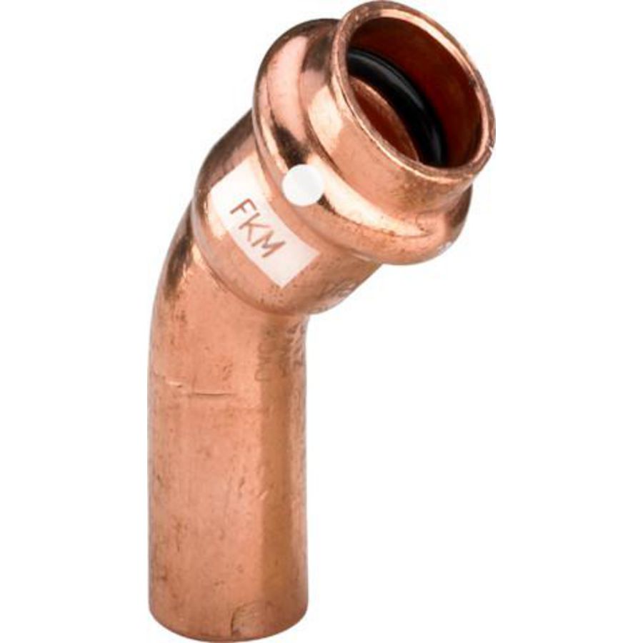 Bocht 45° Met Sc 22mm koper/blank 45261-628376 VVE=5
