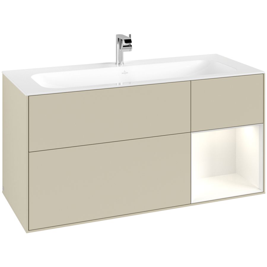 Wastafelonderkast Finion 1196x591x498mm S.Grey Matt Lacquer G070GFHJ