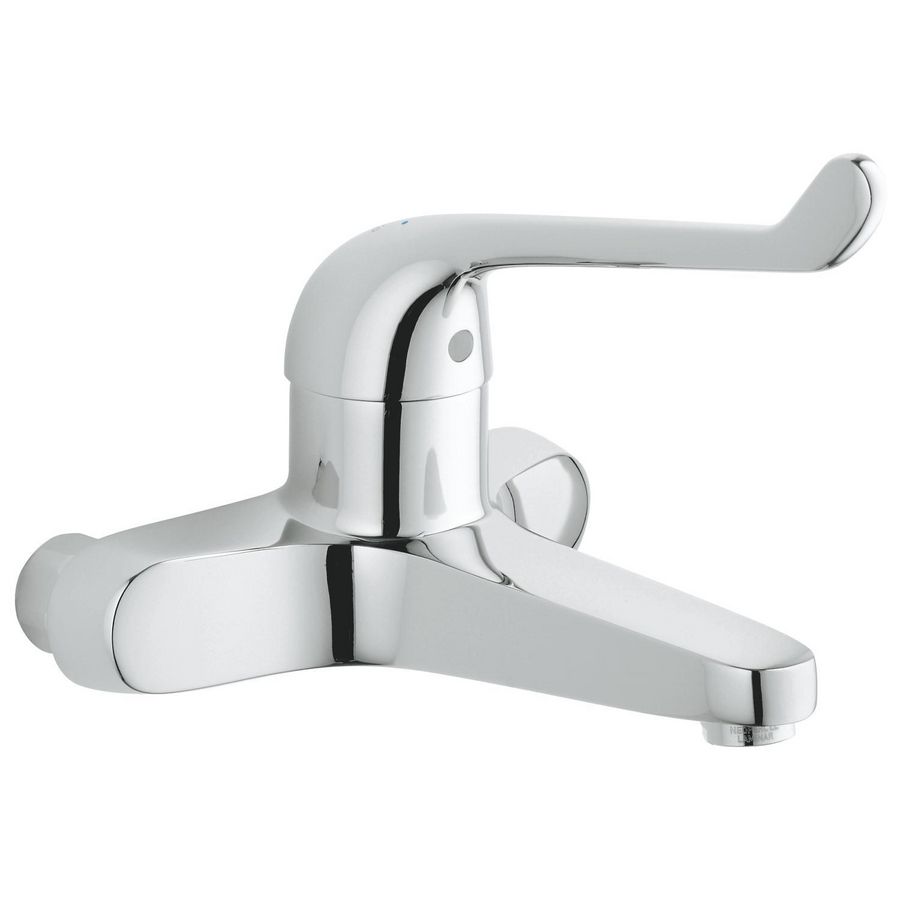 Euroeco spec.veiligh. wandmengkraan chroom excl. s-koppeling hendel 170mm