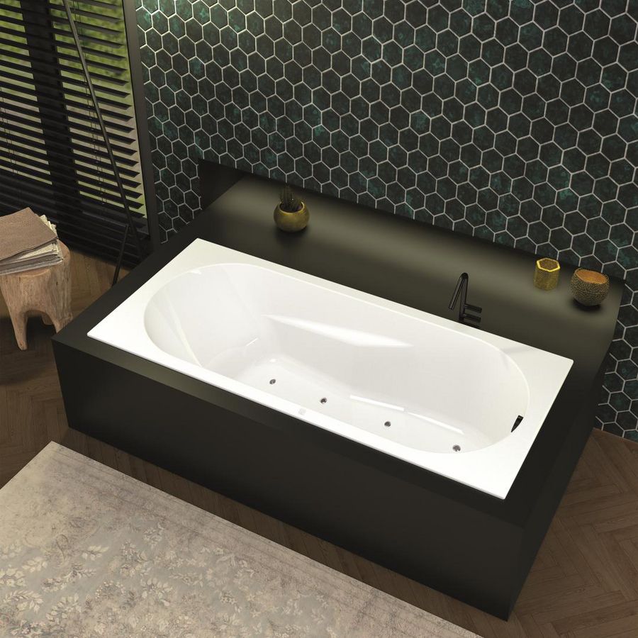 Whirlpool Lazy Rihopool 180x80cm systeem AIR links hoogglans wit