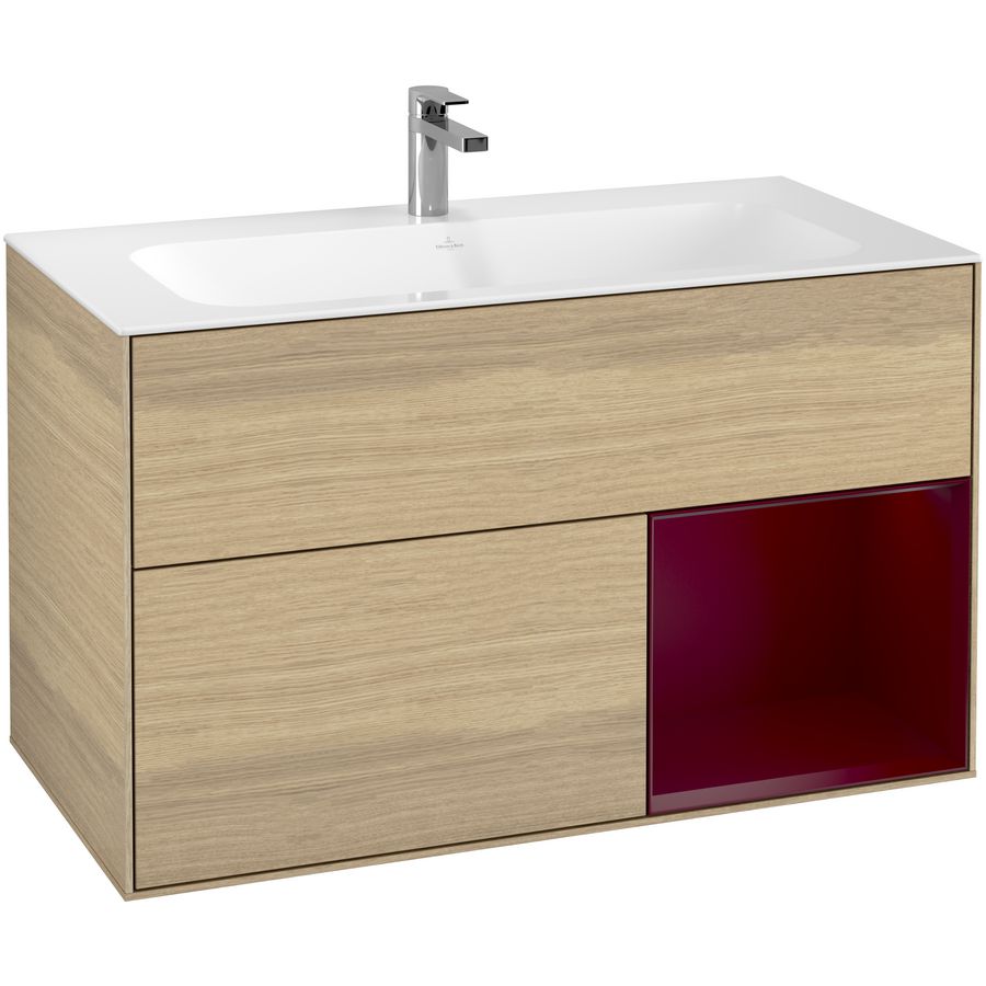Wastafelonderkast Finion 996x591x498mm Oak Veneer F040HBPC