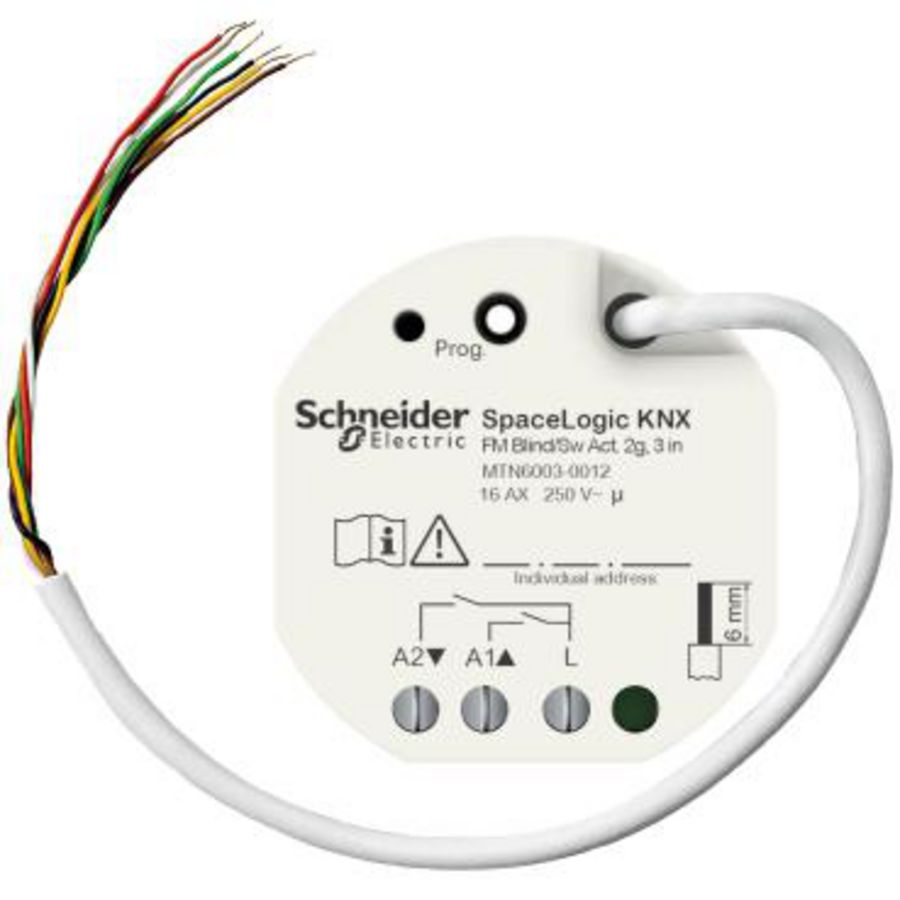 Blind/switch actuator KNX 2 gang Flush mounted 3 binary
