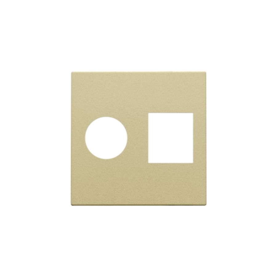 Afwerkingsset enkelvoudige coax/netwerkaans. RJ45 gold