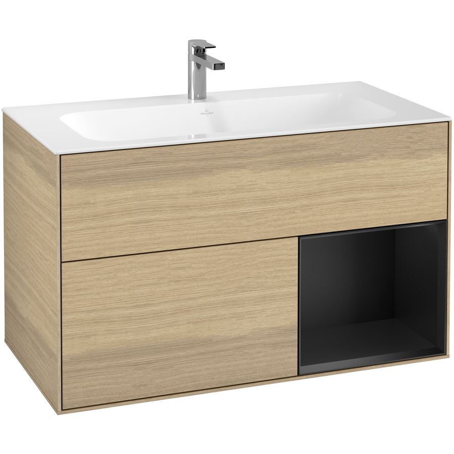 Wastafelonderkast Finion 996x591x498mm Oak Veneer F040PDPC