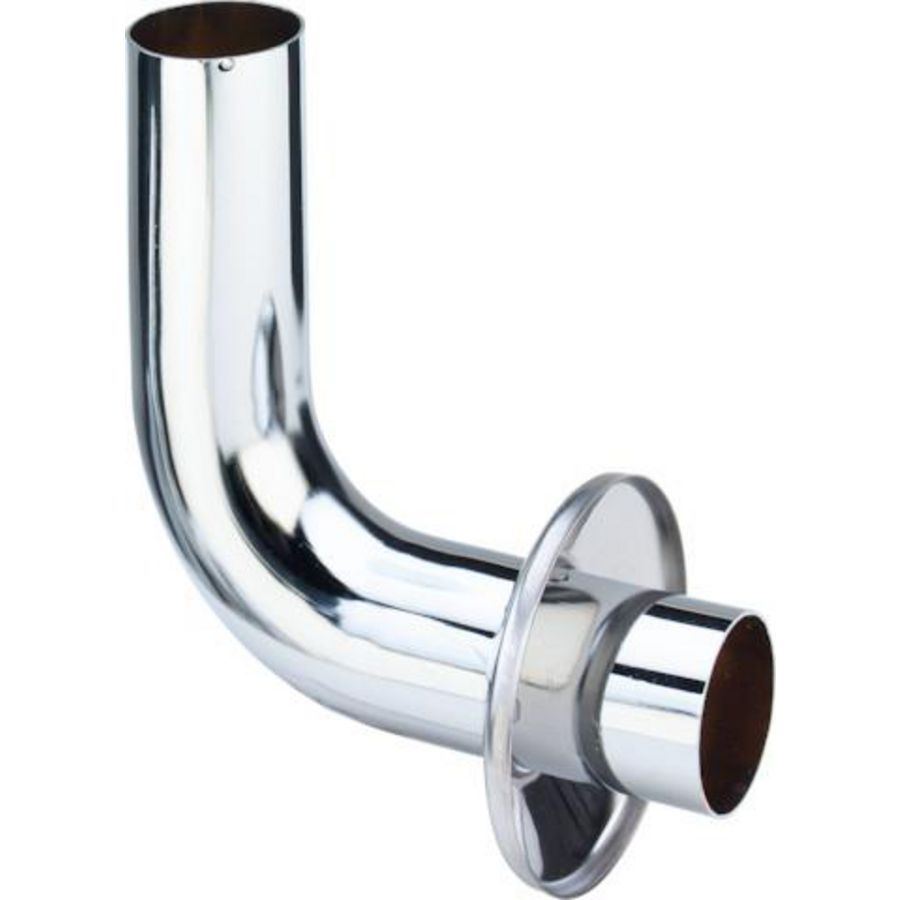 Afvoerbocht v. urinoir 1.1/4" 32x100x100mm100 chroom m. rozet