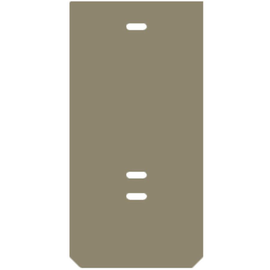 Afsluit- eindplaat d.beige h:37.45mm b:2mm V-0, VVE=20