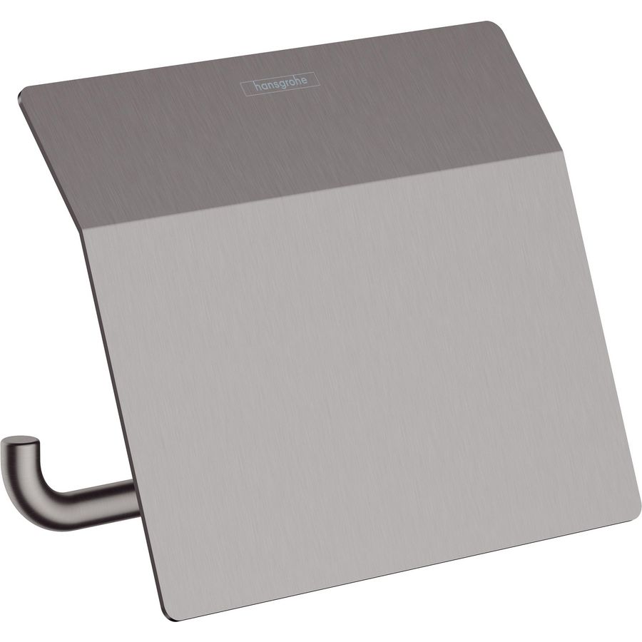 AddStoris closetrolhouder met klep brushed black chrome