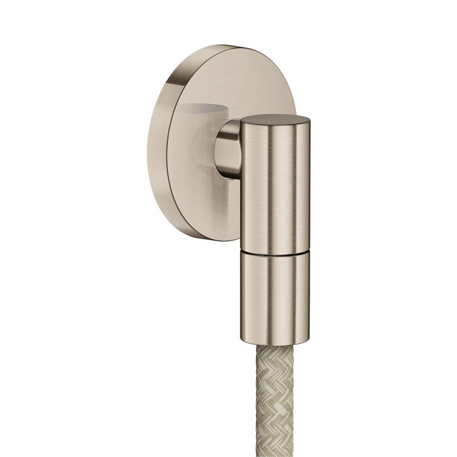 Muuraansluitbocht rond AXOR Wall outlet Fine Brushed Nickel