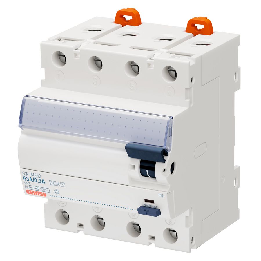 AARDLEKSCHAKELAAR 4P 63A 300mA TYPE-A[S] SELECTIEF 4MOD.ID