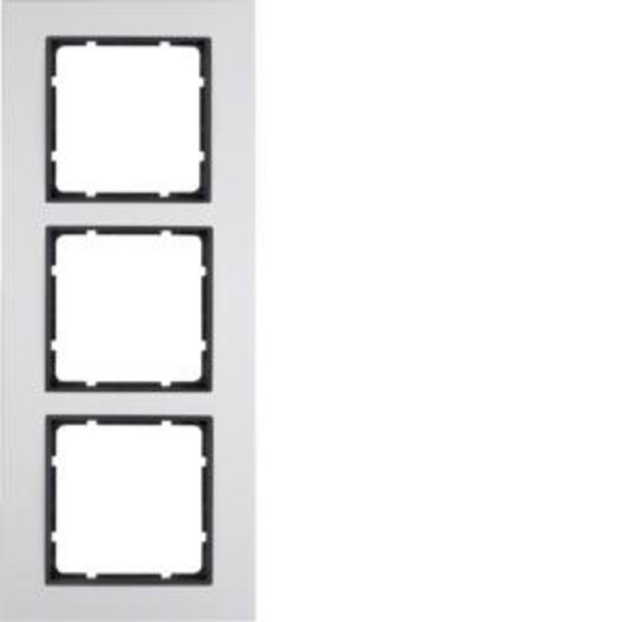 Afdekraam 3-v berker B.7 aluminium/antraciet