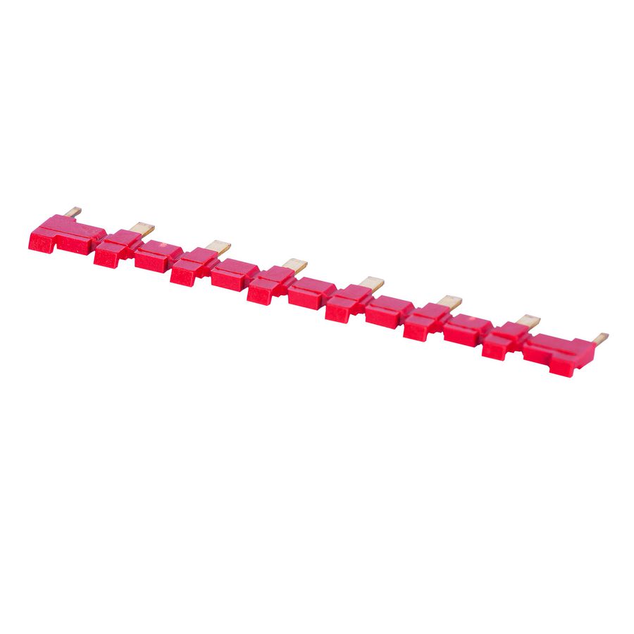 Doorverbindstrip voor 8 aansluitvoeten S.93 rood