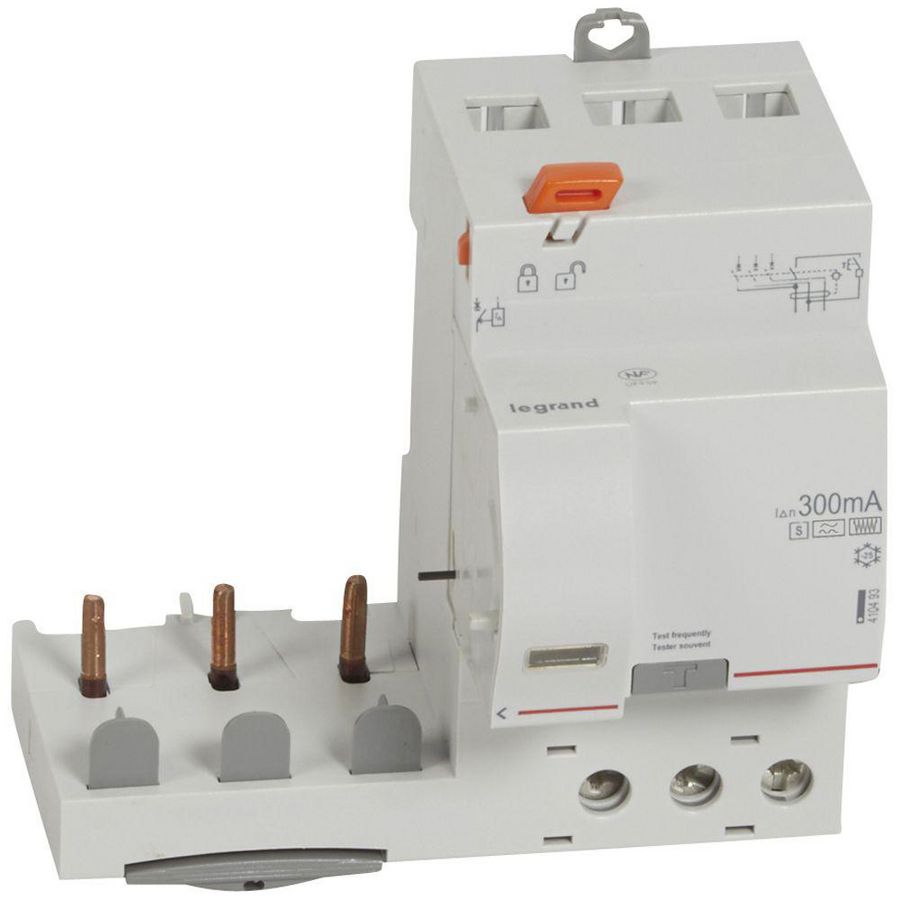 Aardlekblok 3-polig 63A 300mA F selectief DX3 DIN