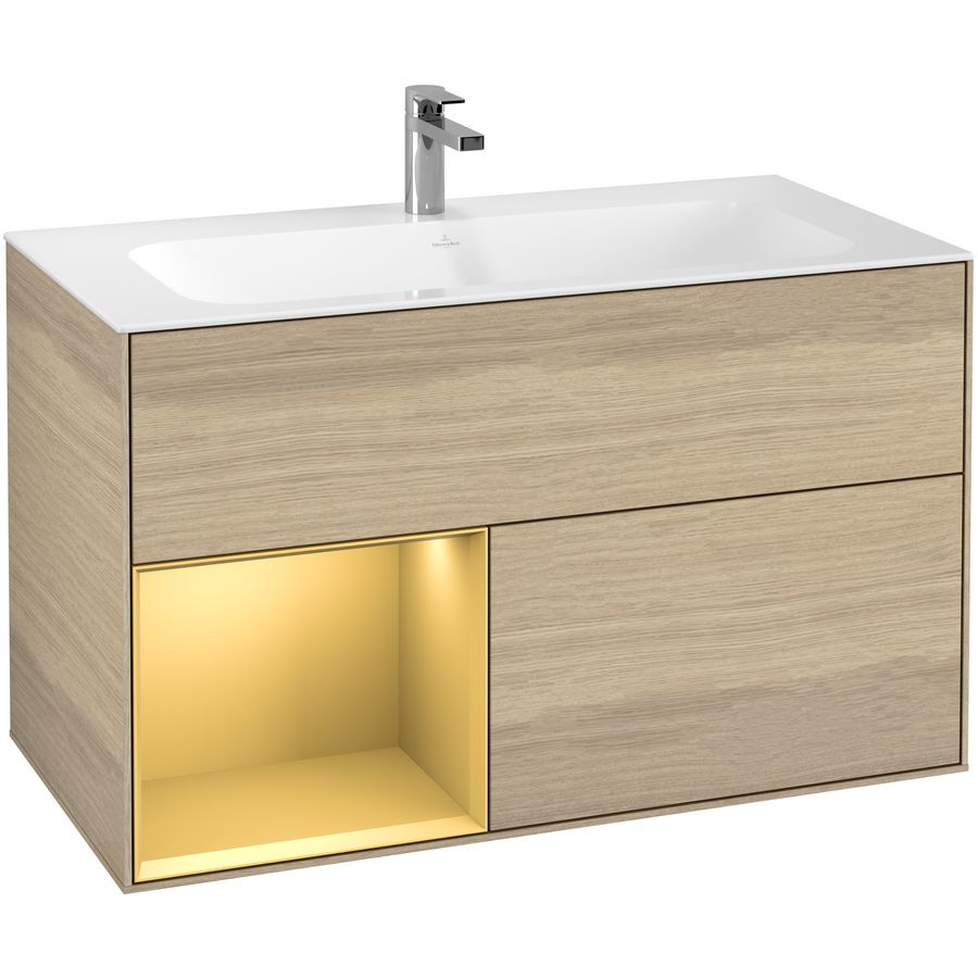 Wastafelonderkast Finion 996x591x498mm Oak Veneer G030HFPC