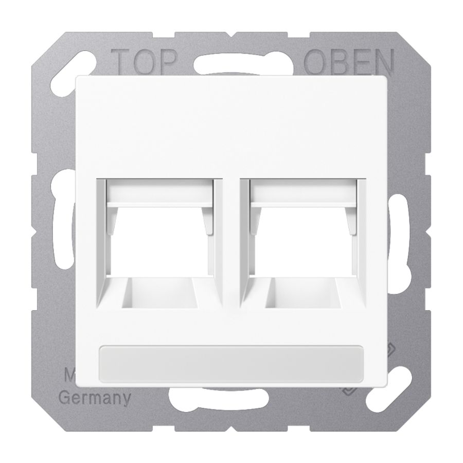 Afdekking modular jack 2-voudig Brand-Rex