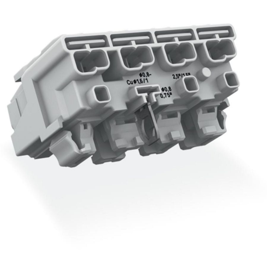 Kroonklem Drukknop extern Linect wit 294-8124 VVE=500