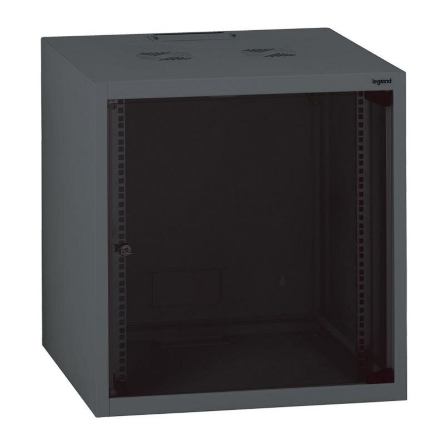 Wandkast 19" 12U 600x600mm vast raam Linkeo