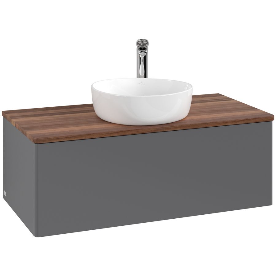 Wastafelonderkast Antao 1000x360x500mm Antr. Matt Lacquer K31052GK