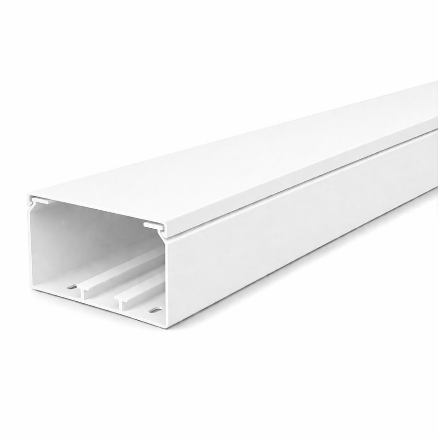 Lengte a 2m. kabelkanaal 130x60mm wit met folie