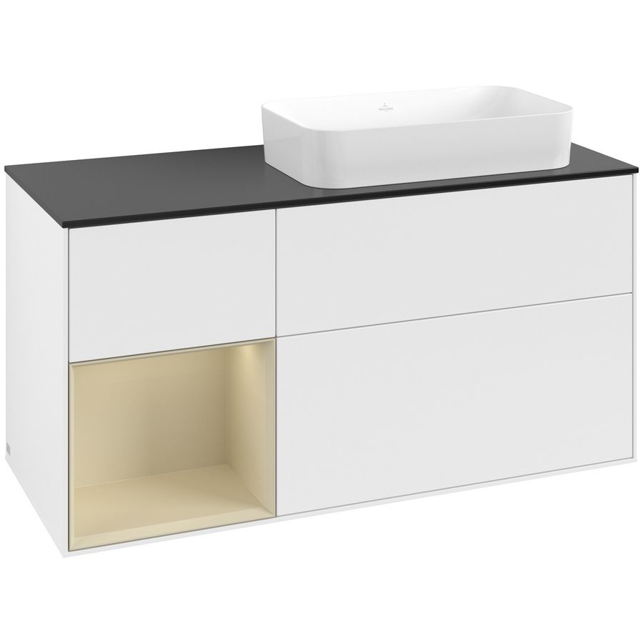 Wastafelonderkast Finion 1200x603x501mm White Matt Lacquer F682HJMT