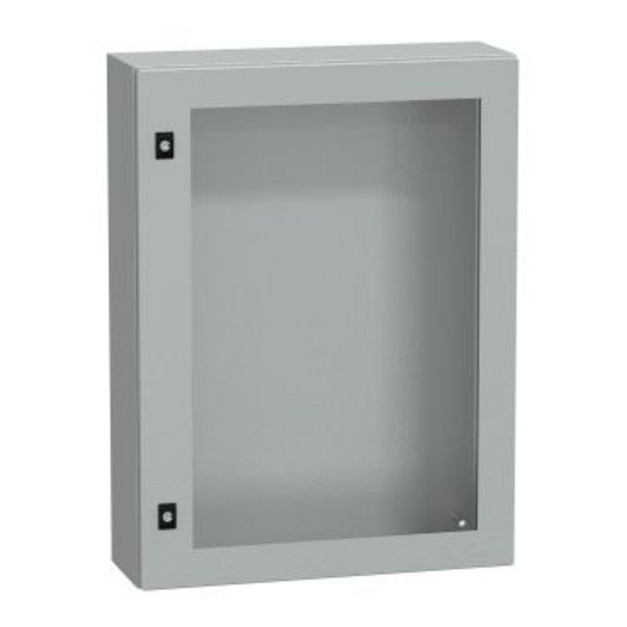 Deur 800x600x200mm IP66 / IK08 Transparant RAL70 Spacial CRN