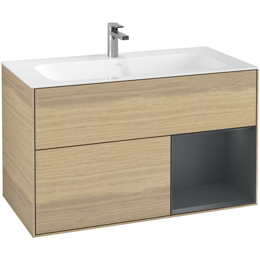 Wastafelonderkast Finion 996x591x498mm Oak Veneer G040HGPC