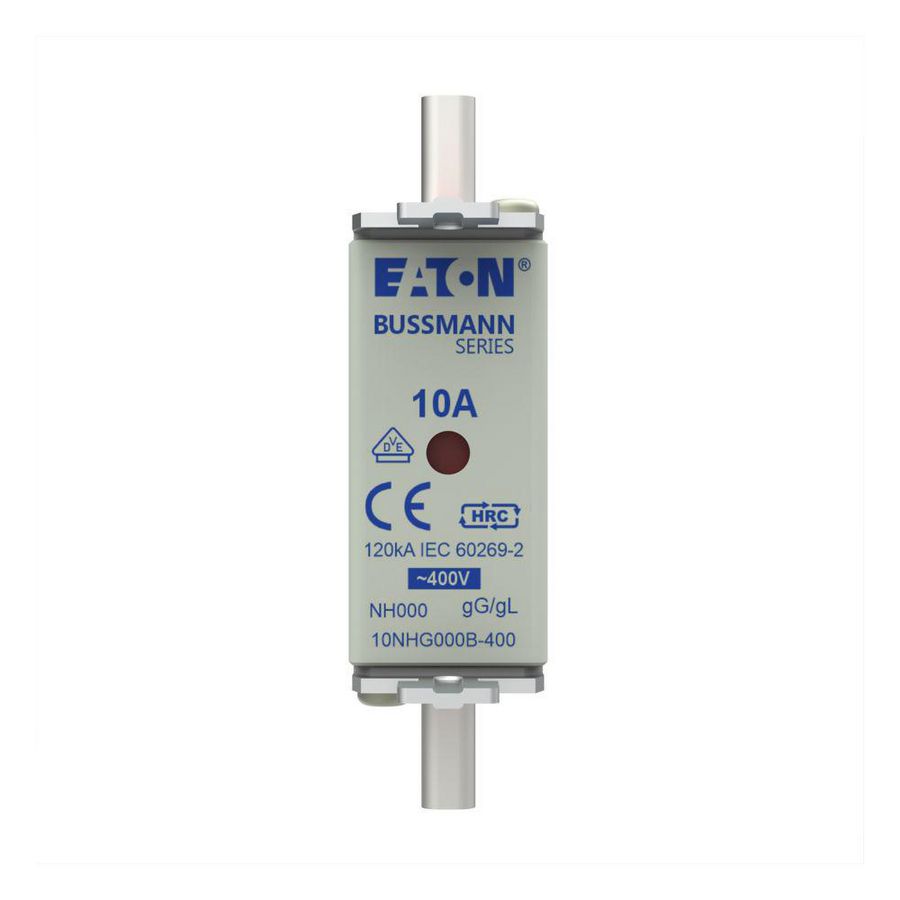 Zekering laagsp. 10A AC 400V NH000 gL/gG dubbele mel VVE=3