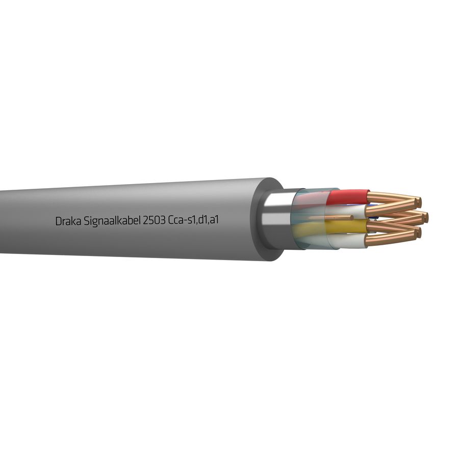 Haspel a 500m. signaal kabel afg Cca gy# 3x2x0,8mm 2503