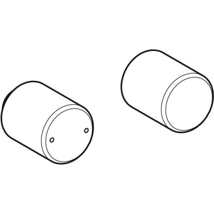 set knoppen ONE wst kraan rond design wand gl.chroom