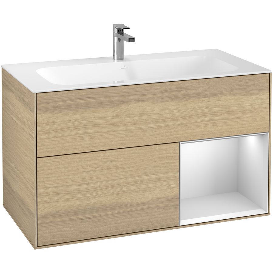 Wastafelonderkast Finion 996x591x498mm Oak Veneer G040MTPC