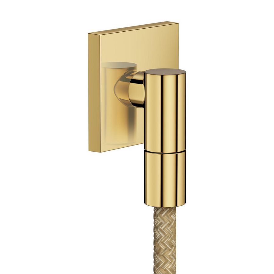 Muuraansluitbocht AXOR Wall outlet Fine square Polished Gold-Optic