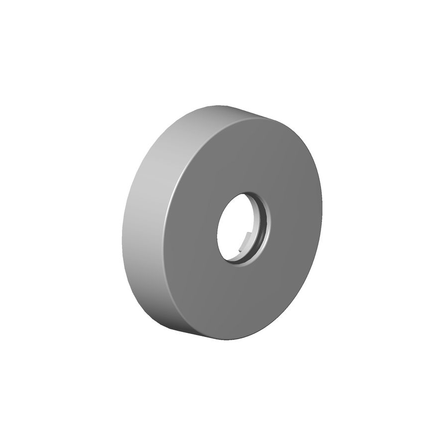 Rozet rond 60X15mm-Soft Black