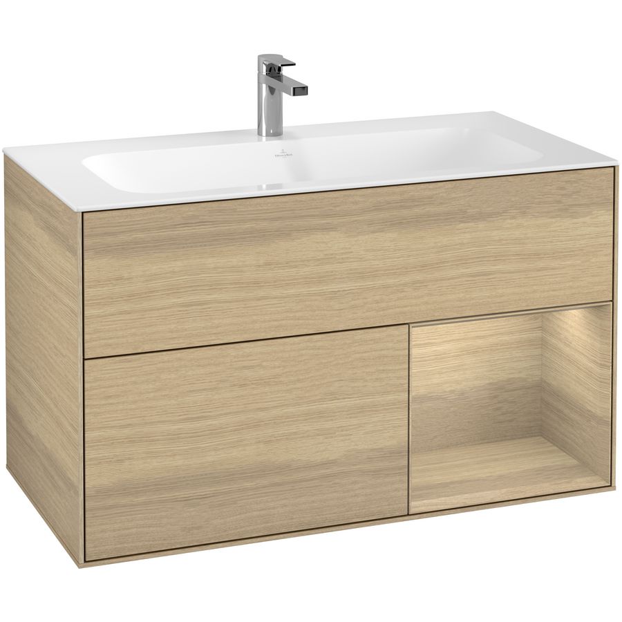 Wastafelonderkast Finion 996x591x498mm Oak Veneer G040PCPC