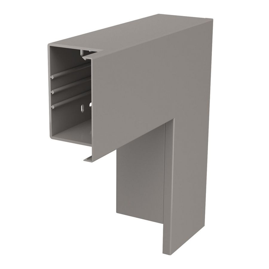 Platte hoek 300x130x100 polyvinylchlorid steengrijs 0