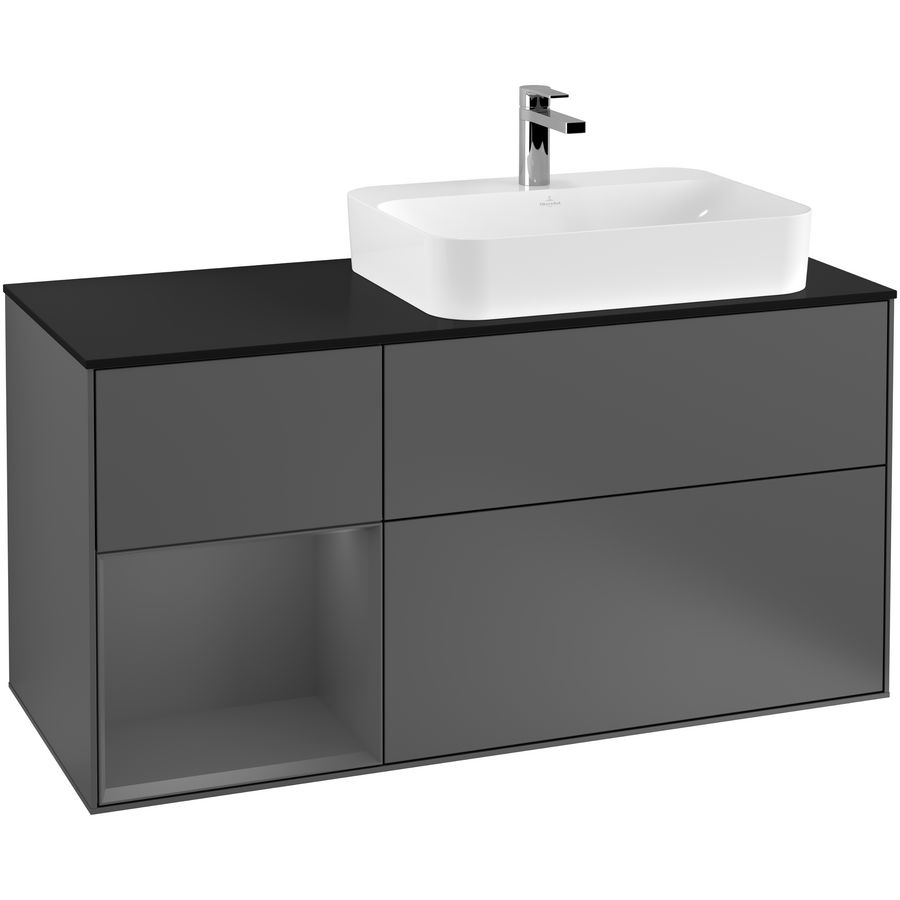 Wastafelonderkast Finion 1200x603x501mm Antr. Matt Lacquer G392GKGK