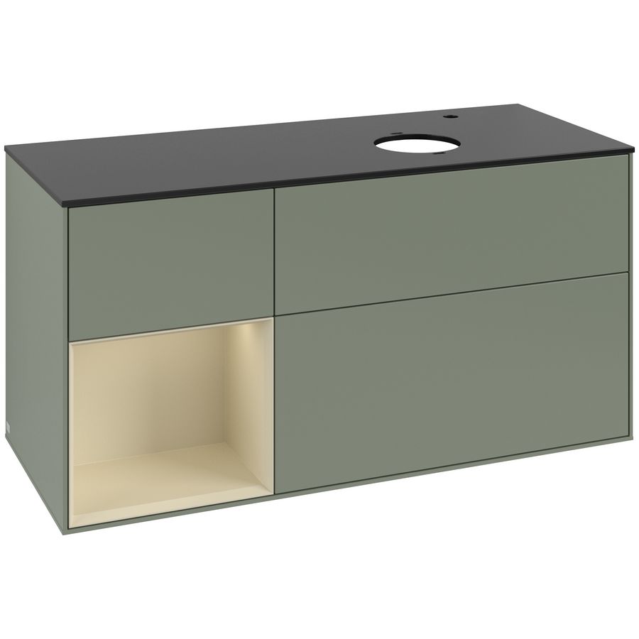 Wastafelonderkast Finion 1200x603x501mm Olive Matt Lacquer G922HJGM