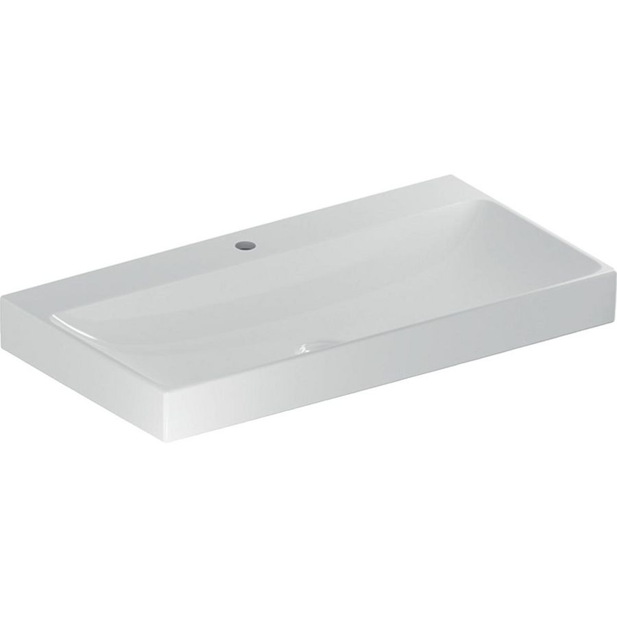 Wastafel 90x48cm met kraangat gecentreerd zonder overloop wit Keratect ONE