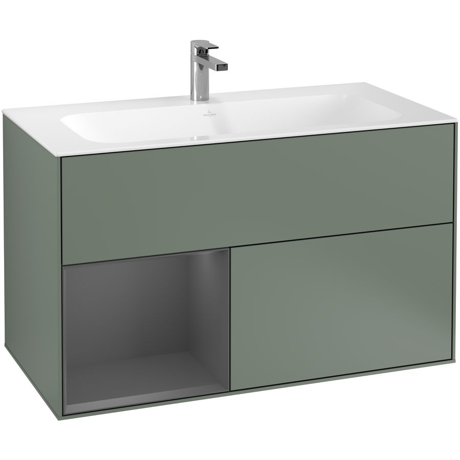 Wastafelonderkast Finion 996x591x498mm Olive Matt Lacquer F030GKGM