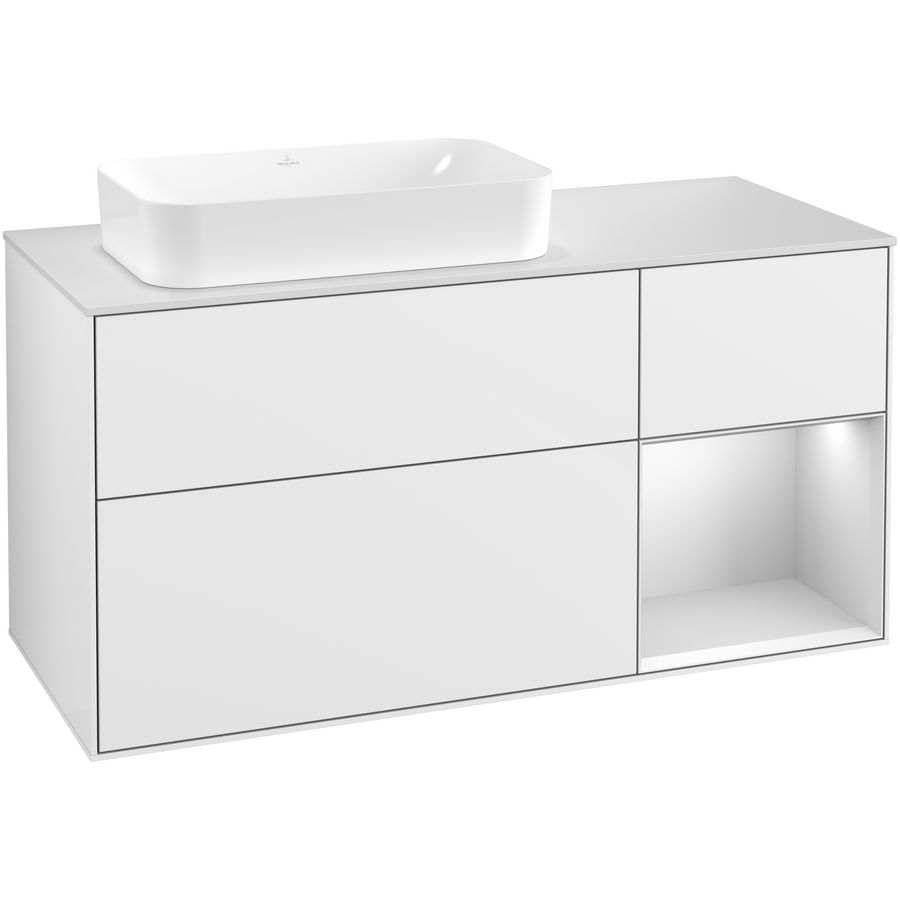 Wastafelonderkast Finion 1200x603x501mm G.White.L G281MTGF
