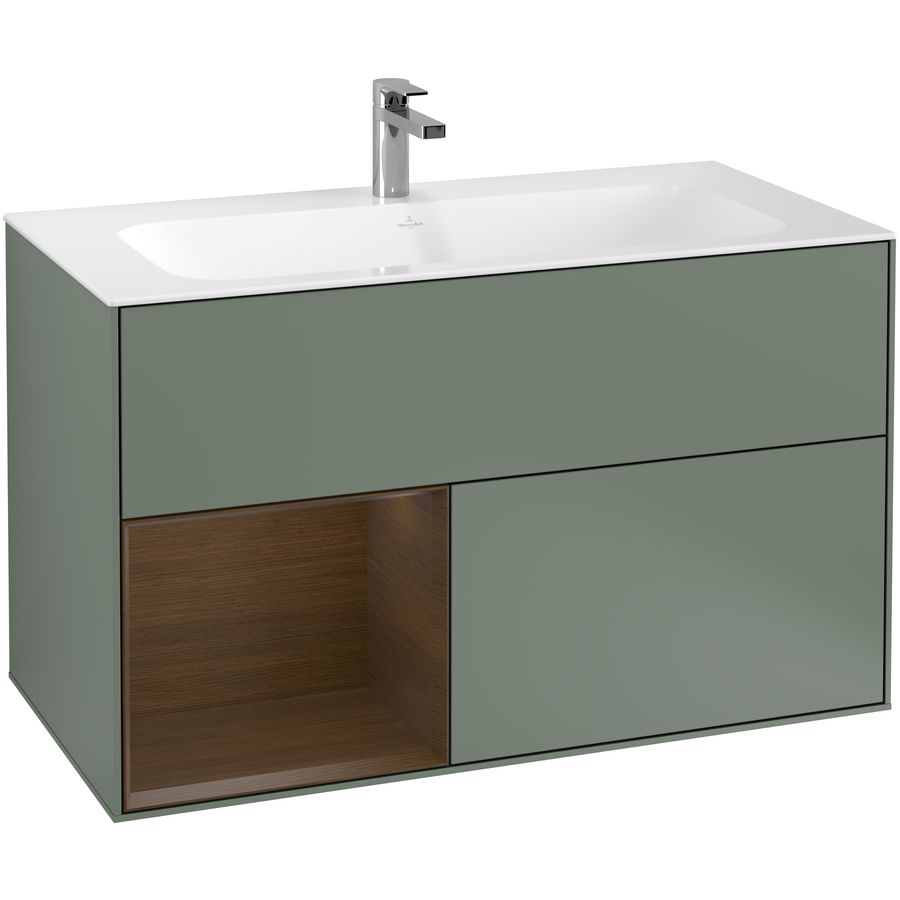 Wastafelonderkast Finion 996x591x498mm Olive Matt Lacquer F030GNGM