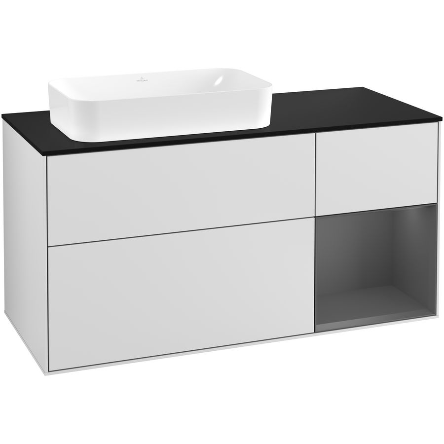 Wastafelonderkast Finion 1200x603x501mm White Matt Lacquer G282GKMT