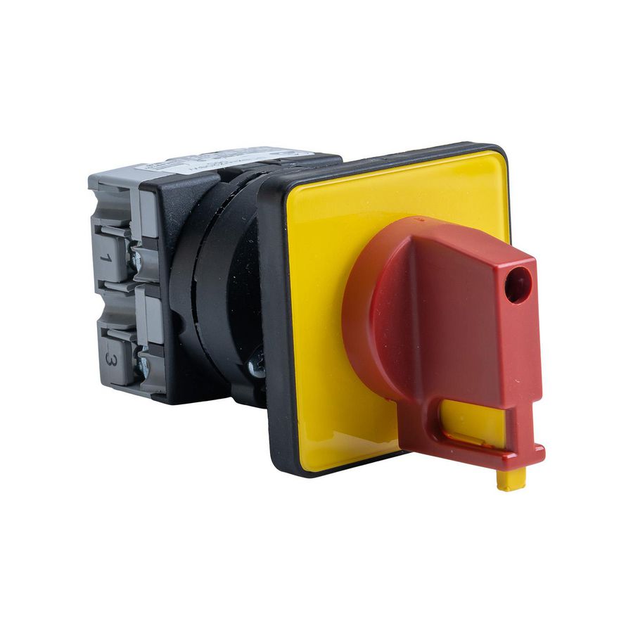 Hoofdschakelaar nood-uit 20A 3-polig 1-gats frontmontage