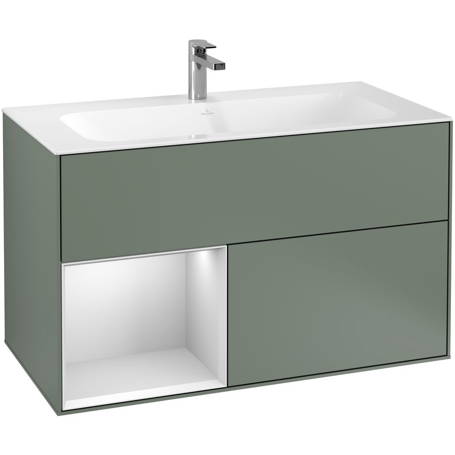 Wastafelonderkast Finion 996x591x498mm Olive Matt Lacquer F030MTGM