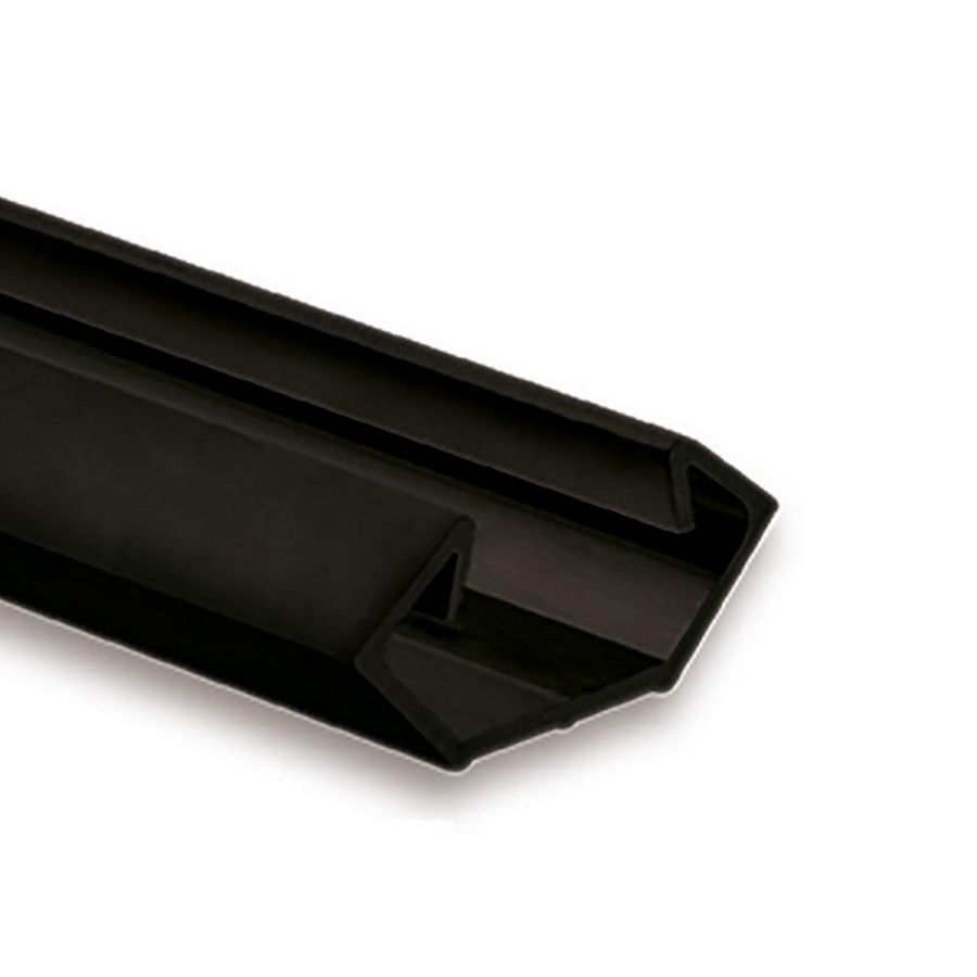 LED profiel PO23n L=2mtr. LED strips max. 11mm zwart RAL9005