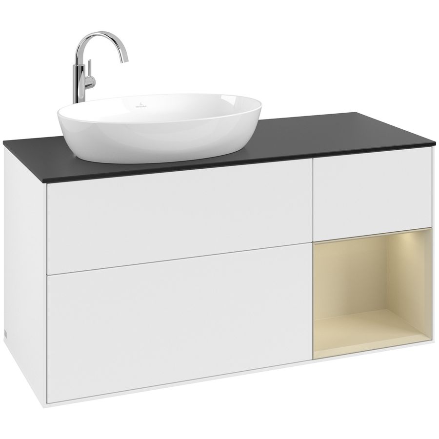 Wastafelonderkast Finion 1200x603x501mm White Matt Lacquer F932HJMT