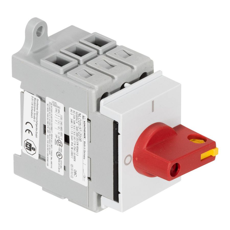 Hoofdschakelaar nood-uit 16A 3-polig DIN-rail montage A532250