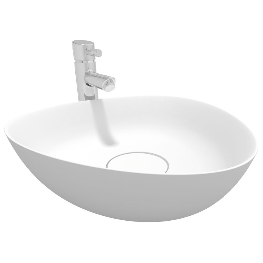 Oviedo Kom 411x119 solid oppervlak mat wit