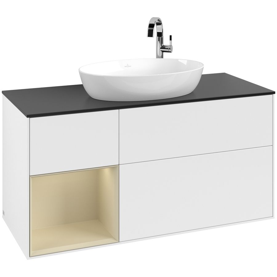 Wastafelonderkast Finion 1200x603x501mm White Matt Lacquer F942HJMT