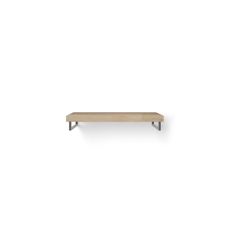 Wastafelblad Solo Wood eiken 100cm RVS 2x handdoekhouder