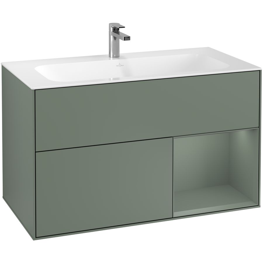 Wastafelonderkast Finion 996x591x498mm Olive Matt Lacquer F040GMGM
