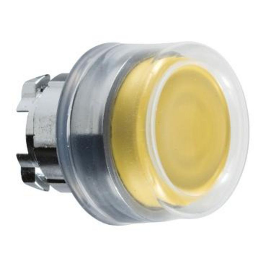Drukknop Ø22mm met kapje Geel